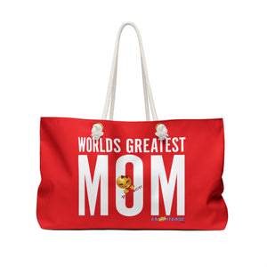 Red World's Greatest Mom Weekender Tote Bag