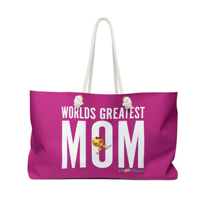 Hot Pink World's Greatest Mom Weekender Tote Bag