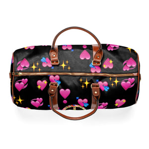 Sweetheart Side Peace Travel Bag by EmojiTease (Black)