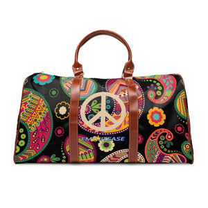 Psycho-Delic Side Peace Travel Bag by EmojiTease (Black)