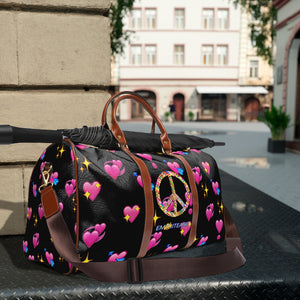Sweetheart Side Peace Travel Bag by EmojiTease (Black)
