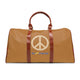 Psycho-Delic Side Peace Travel Bag by EmojiTease (Brown)