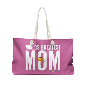 Pink World's Greatest Mom Weekender Tote Bag